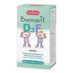 Integratore alimentare di vitamina d3 e fluoro in gocce - vit d3f 12ml per ossa e denti sani, adatto ai bambini