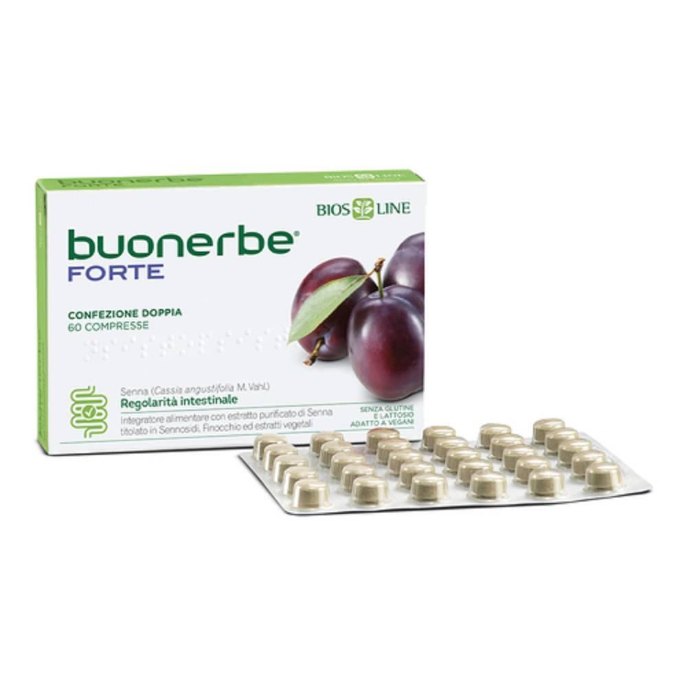 buonerbe integratore alimentare buonerbe forte 60 compresse per favorire il regolare transito intestinale e combattere la stipsi - foto 1