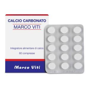 Integratore alimentare di calcio carbonato viti 60 compresse per carenze alimentari e aumentati fabbisogni fisiologici
