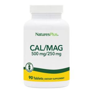 Integratore di calcio e magnesio 500-250 mg - complemento vegetariano per funzioni vitali dell'organismo, flacone da 90 tavolette