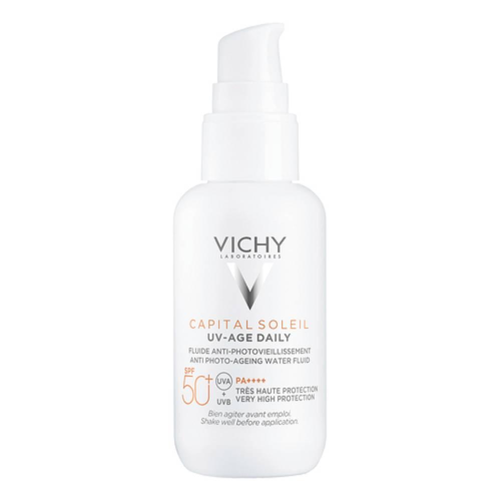 vichy fluido anti-fotoinvecchiamento spf 50+ con acqua vulcanica - protezione uv e stress ossidativo - 40ml - foto 1