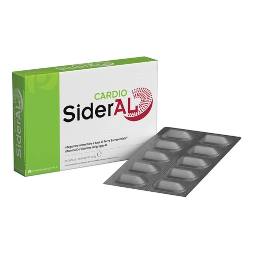 pharmanutra integratore alimentare cardiosideral con ferro sucrosomiale e vitamine b per il supporto alla formazione dei globuli rossi - 20 capsule - foto 1