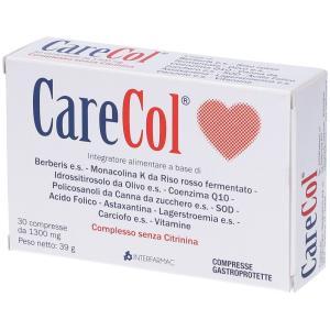 Integratore alimentare carecol 30 compresse per il controllo del colesterolo, supporto cardiovascolare e benessere metabolico