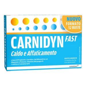 Integratore  fast per caldo e affaticamento con propionil-l-carnitina, magnesio, potassio e vitamine del gruppo b - 12 bustine