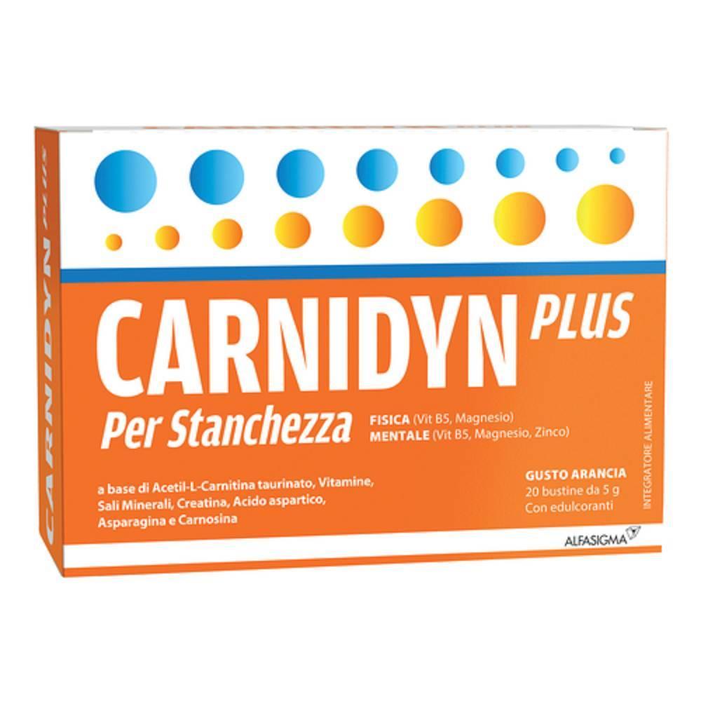 carnidyn integratore alimentare carnidyn plus 20 bustine per energia, prestazioni fisiche e benessere muscolare con creatina e vitamine - foto 1