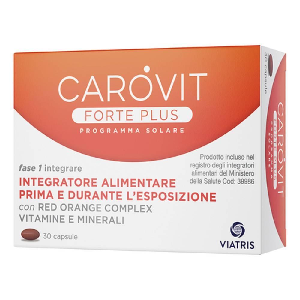 carovit integratore carovit forte plus per pelle e espressione solare - 30 capsule per nutrire la pelle prima e durante l'esposizione al sole - foto 1