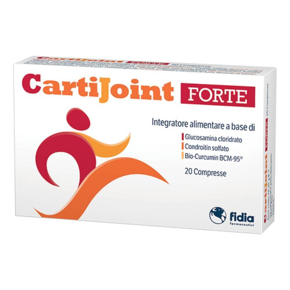 cartijoint integratore cartijoint forte con glucosamina, condroitin solfato e bio-curcumin per il benessere articolare - 20 compresse - foto 1
