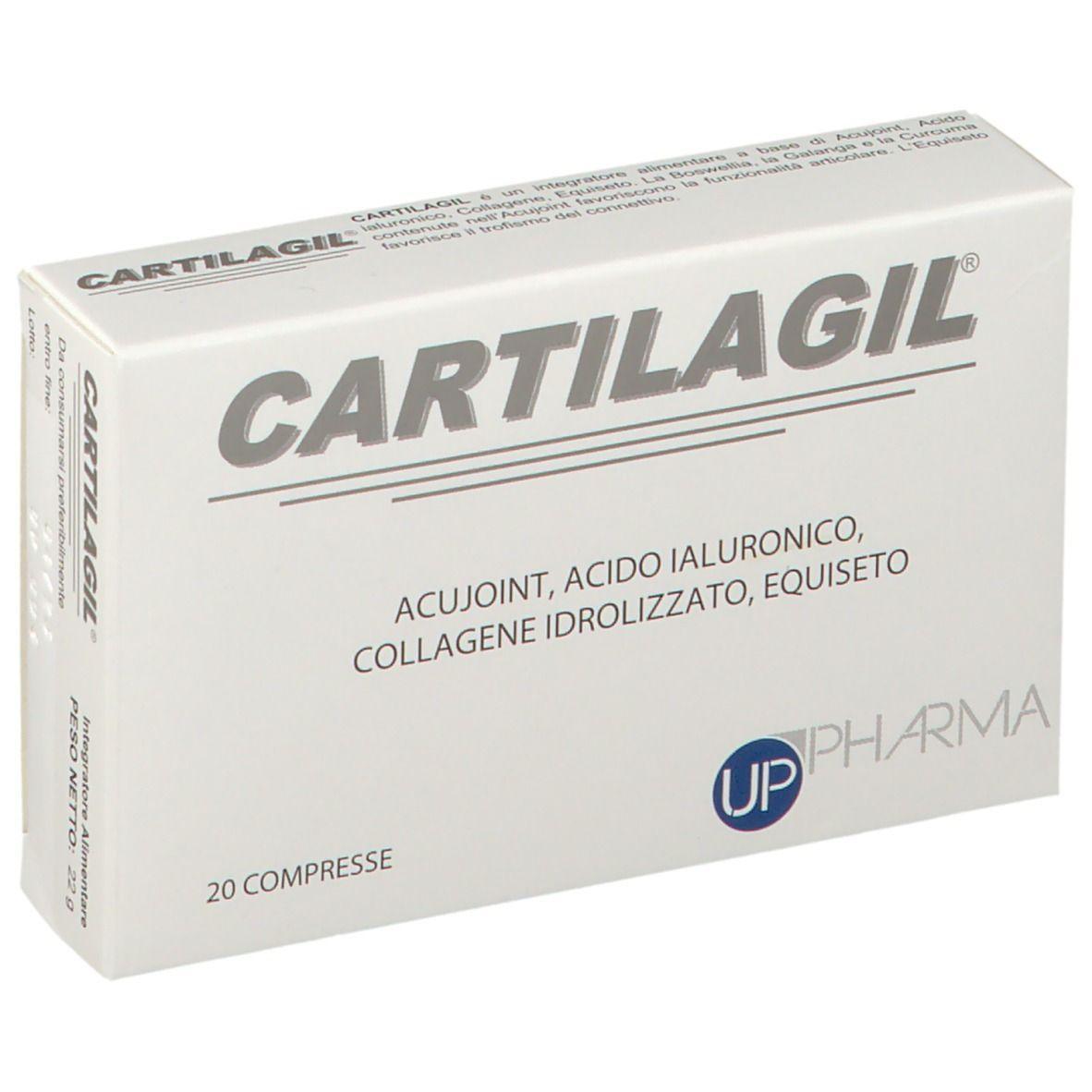cartilagil integratore alimentare cartilagil per la funzionalità articolare con acujoint, acido ialuronico e collagene - 20 compresse - foto 1