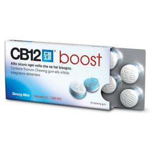Chewing gum senza zucchero cb12 boost per alito fresco con zinco e fluoruro - blister da 10 chewing gum
