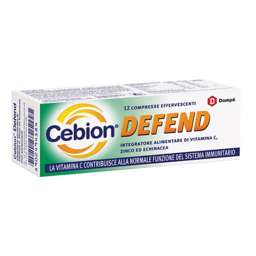 cebion integratore effervescente cebion defend con vitamina c, zinco ed echinacea per rinforzare le difese naturali - 12 compresse - foto 1