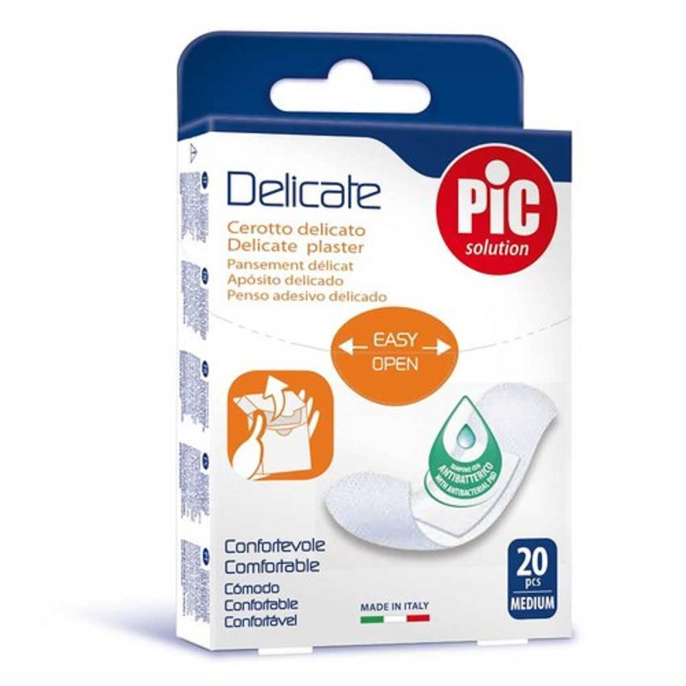 pic solution cerotti delicati in tessuto non tessuto con antibatterico 19x72mm - confezione da 20 pezzi per una protezione ideale delle ferite - foto 1