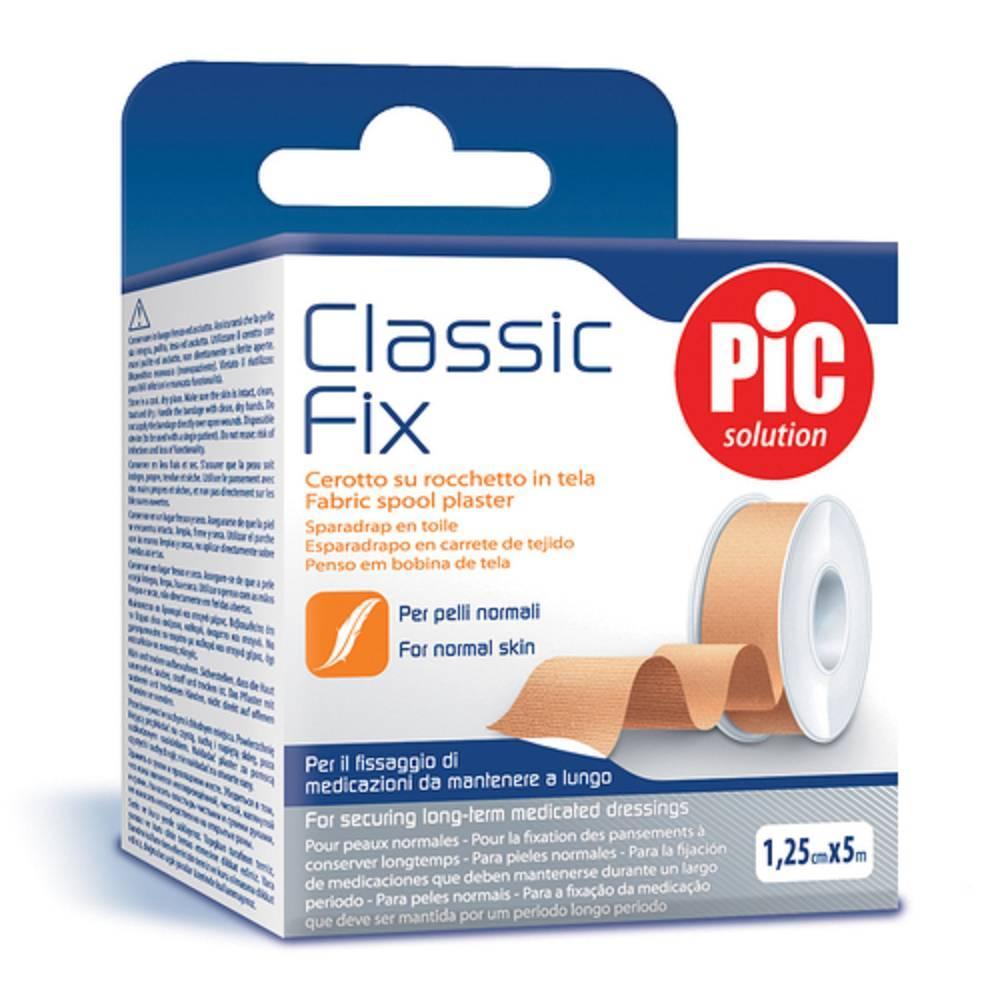 pic solution cerotto in tela 1,25 x 500 cm - classic fix per fissaggio medicazioni su pelli normali, traspirante e ad alta tollerabilità cutanea - foto 1
