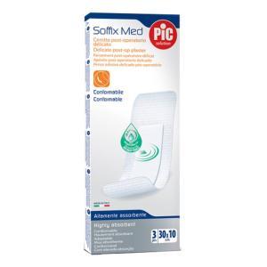 Medicazione adesiva soffix med 30x10 cm sterile per ferite - cerotto ipoallergenico altamente assorbente e traspirante, monouso e latex free