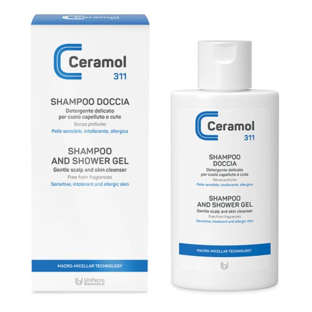 ceramol shampoo doccia ceramol 200ml per pelli sensibili e intolleranti, senza sls e sles, ristrutturante con ceramide 3 e condizionante delicato - foto 1