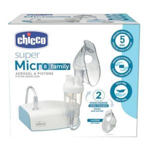 Aerosol compatto  super micro family per inalazioni facili e veloci in viaggio, include mascherine e accessori per tutta la famiglia