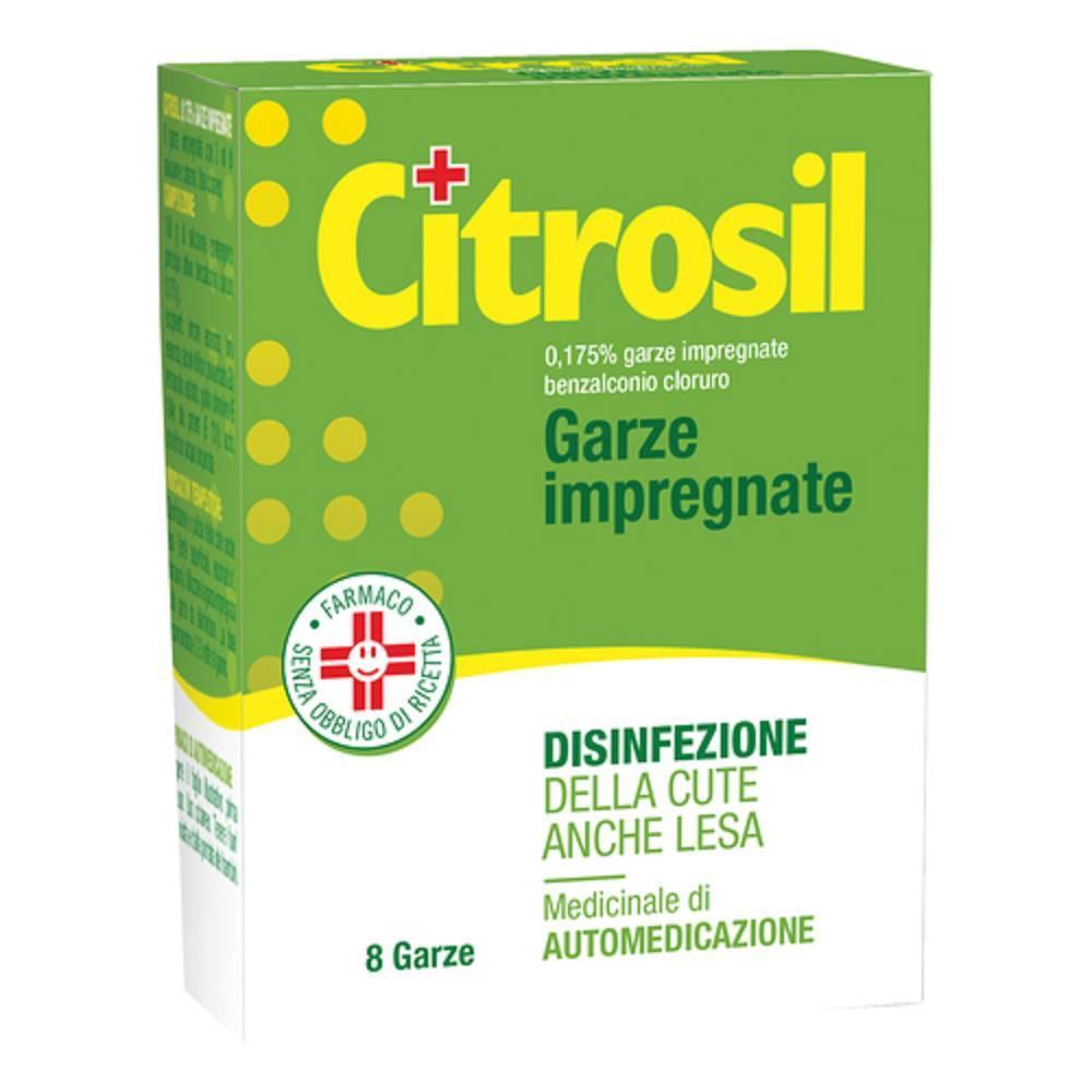 citrosil garze impregnate citrosil 0,175% per disinfezione e pulizia della cute lesa, antisettico per uso esterno - foto 1