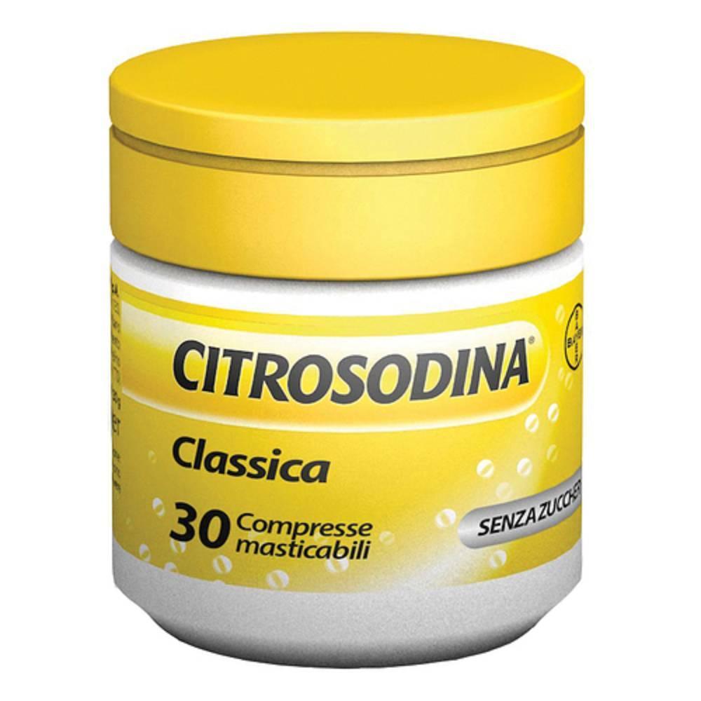 citrosodina compresse masticabili di bicarbonato di sodio citrosodina classica - senza zuccheri, ideali dopo i pasti - 30 compresse - foto 1