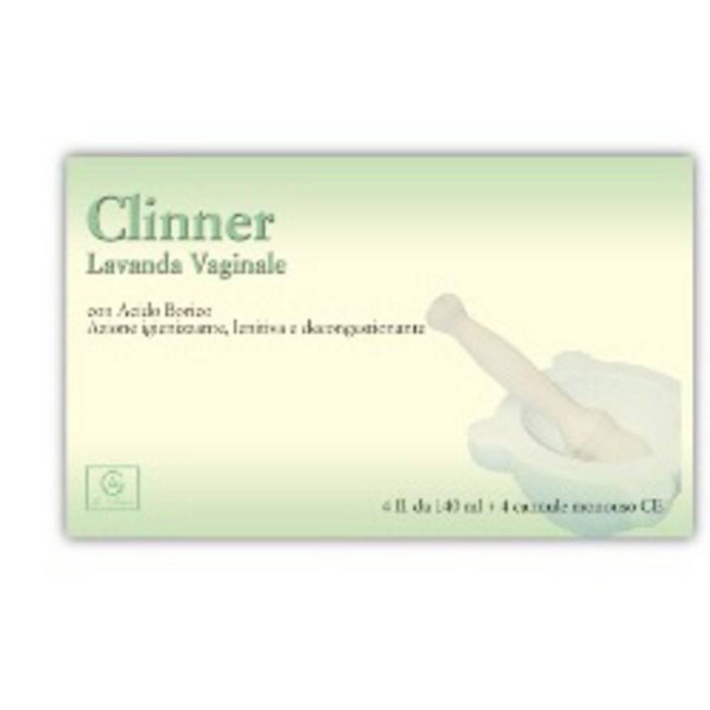 clinner lavanda vaginale con acido borico 4 flaconi da 140 ml - azione igienizzante, lenitiva e decongestionante per la fisiologia delicata della mucosa vaginale - foto 1