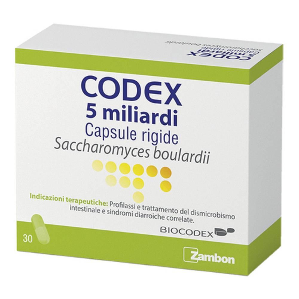 codex codex 30 capsule rigide 5 miliardi 250 mg per il trattamento della diarrea e dismicrobismo intestinale con saccharomyces boulardii - foto 1 codex codex 30 capsule rigide 5 miliardi 250 mg per il trattamento della diarrea e dismicrobismo intestinale con saccharomyces boulardii - foto 1