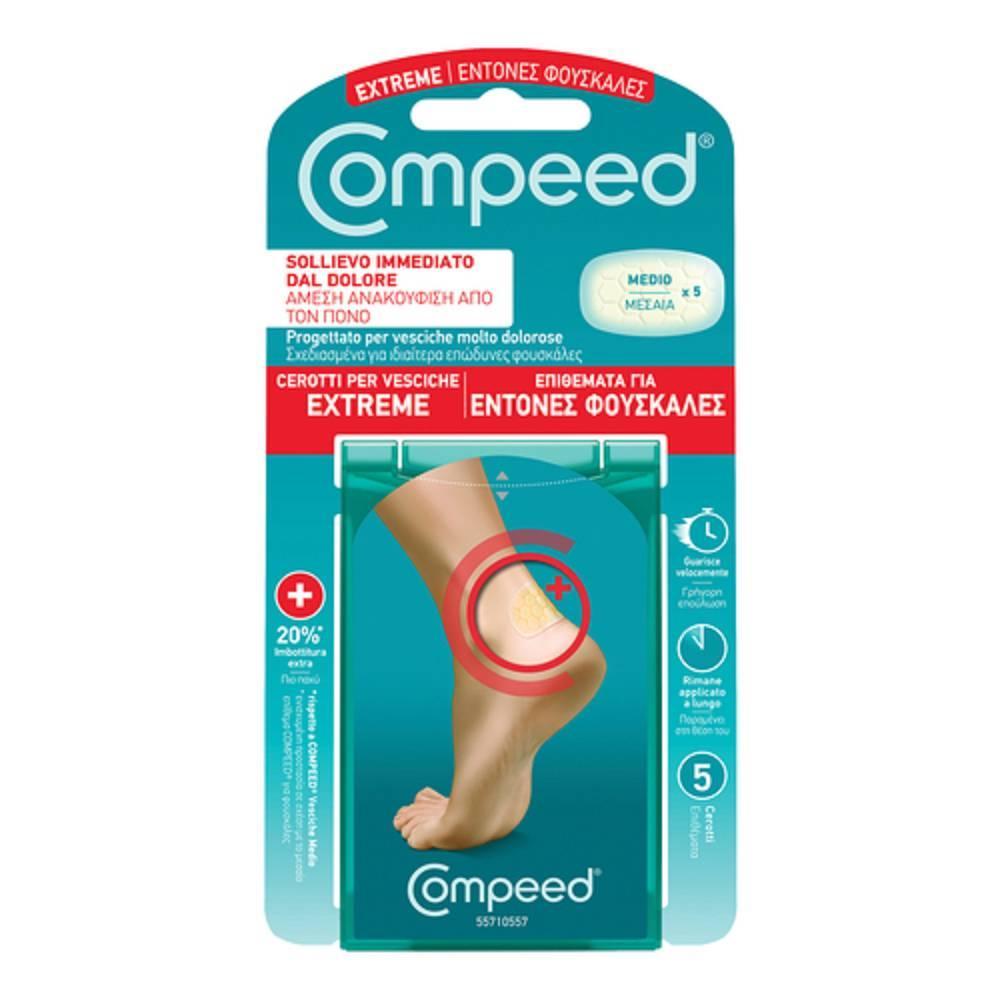 compeed cerotti per vesciche compeed extreme 5 pezzi - sollievo immediato, protezione e guarigione rapida per vesciche - foto 1