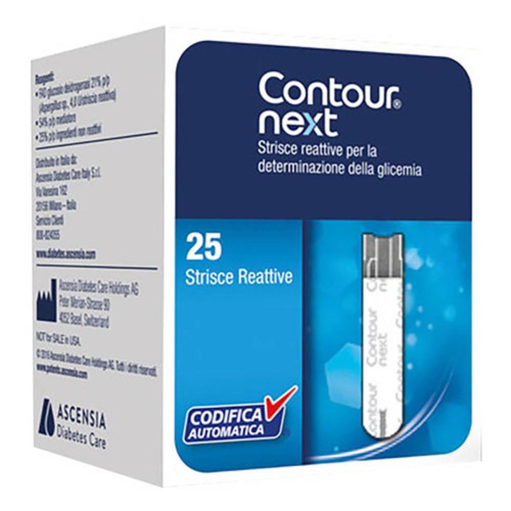 contour next strisce reattive per la misurazione della glicemia contour next - flacone da 25 strisce, dispositivo medico ce di classe iib - foto 1
