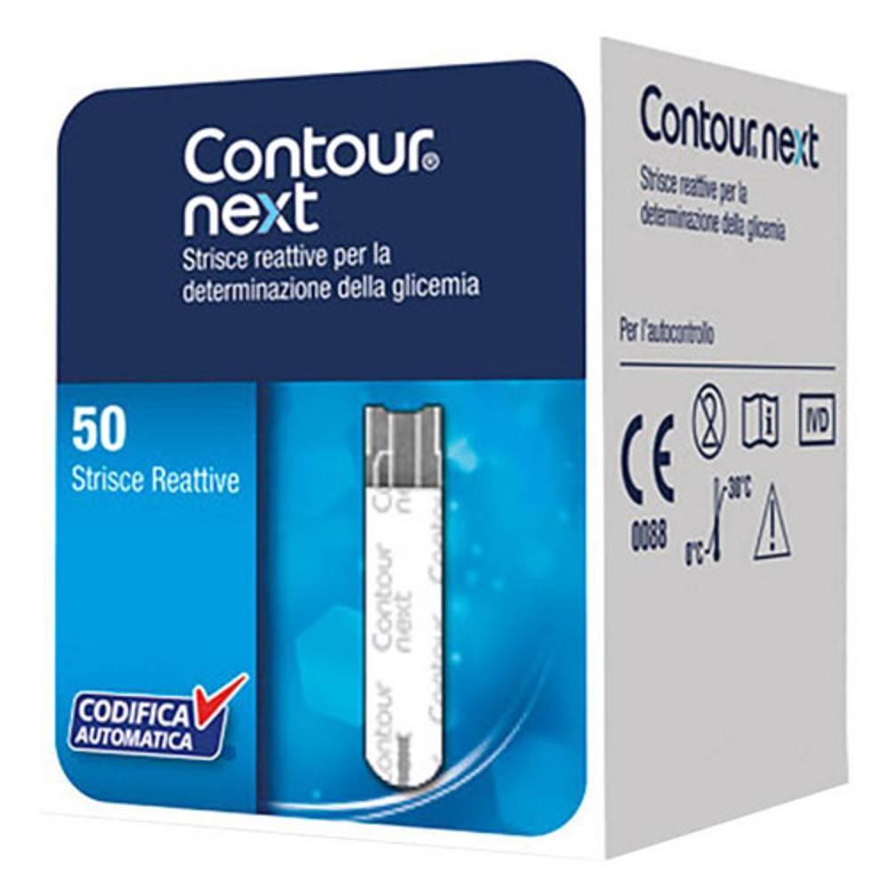 contour next strisce reattive per glicemia contour next - 50 strisce per misurazione precisa della glicemia con dispositivo medico ce - foto 1