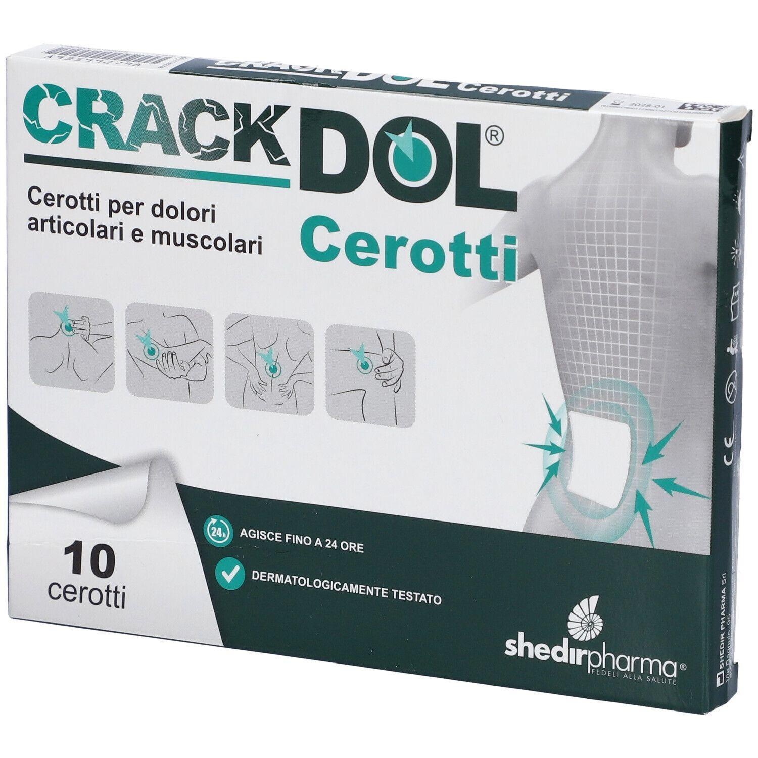 shedir cerotto crackdol 10 pezzi - cerotti pronti per il sollievo e la protezione della pelle - foto 1