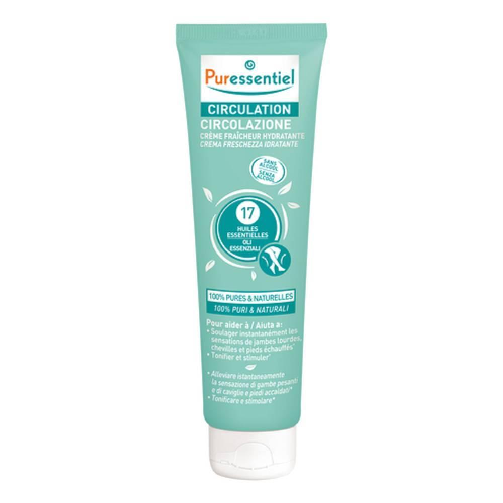 puressentiel crema idratante per la circolazione delle gambe - freschezza e sollievo per piedi e caviglie accaldati, 100 ml - foto 1