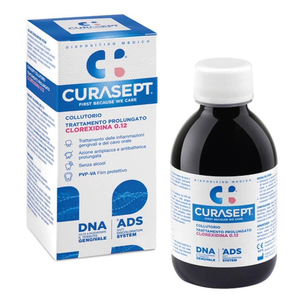 curasept collutorio curasept 0,12% 200 ml con ads e dna - trattamento prolungato antibatterico per gengive e cavo orale senza alcool - foto 1