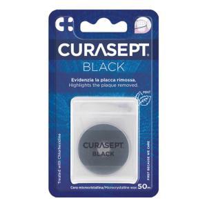 Filo interdentale cerato nero per un pulizia efficace e controllo della placca -  floss cerato nero