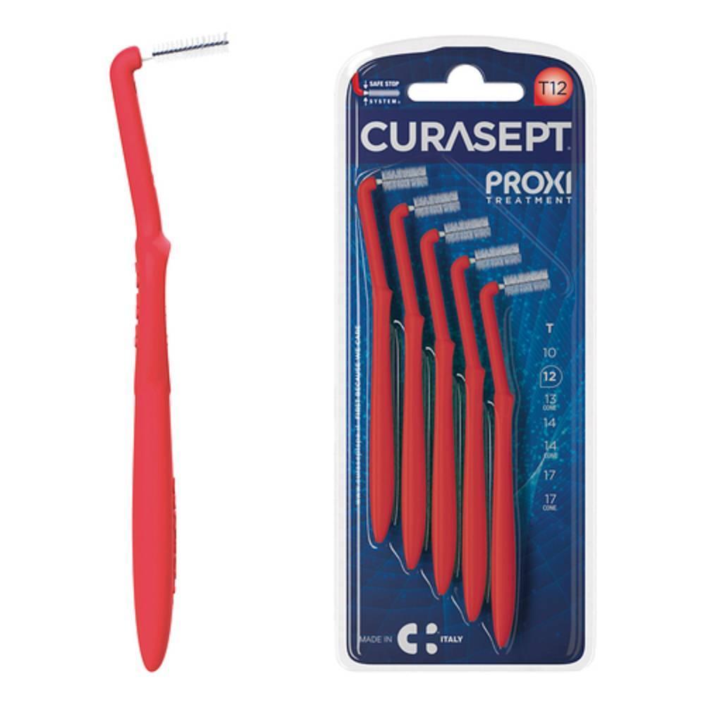 curasept scovolini interdentali curasept proxi angle t12 per spazi ampi e trattamenti odontoiatrici con manico allungato e testina angolata - foto 1