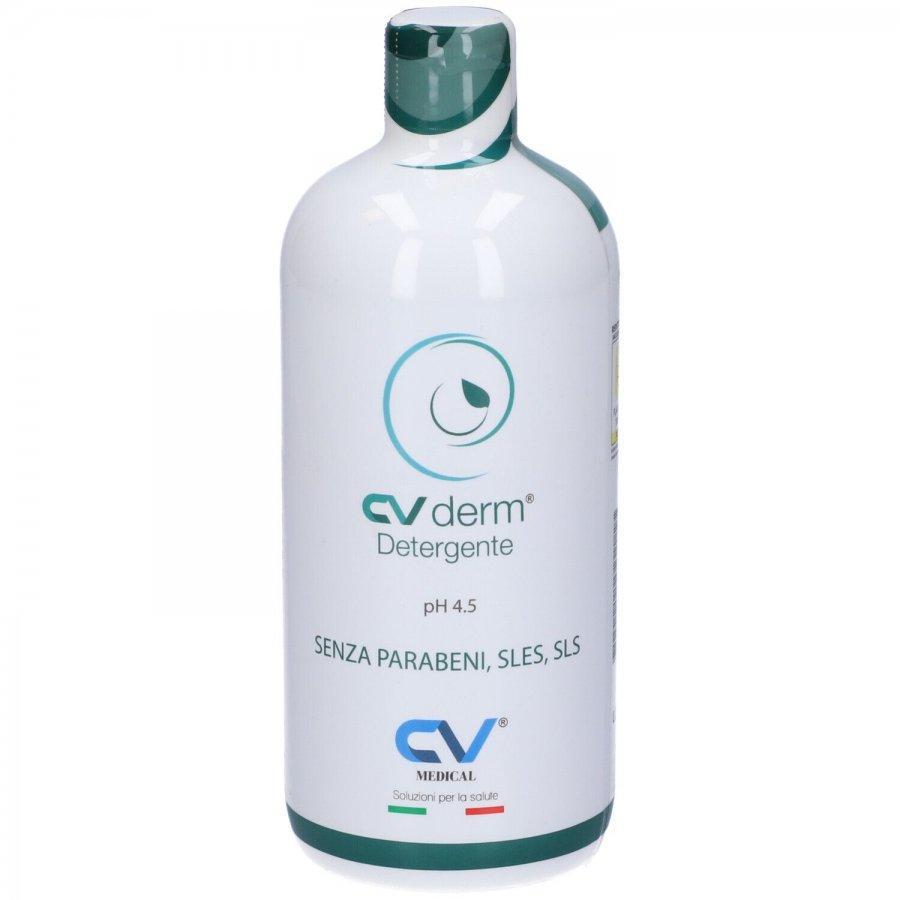cv derm detergente seboregolatore antimicotico e antibatterico 500ml per pelle acneica e sportivi, ph 4.5 - cv derm detergente - foto 1