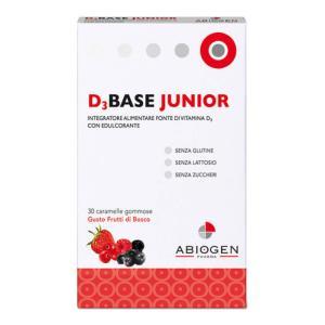 Integratore alimentare base junior 30 caramelle gommose gusto frutti di bosco senza zuccheri per bambini con vitamina