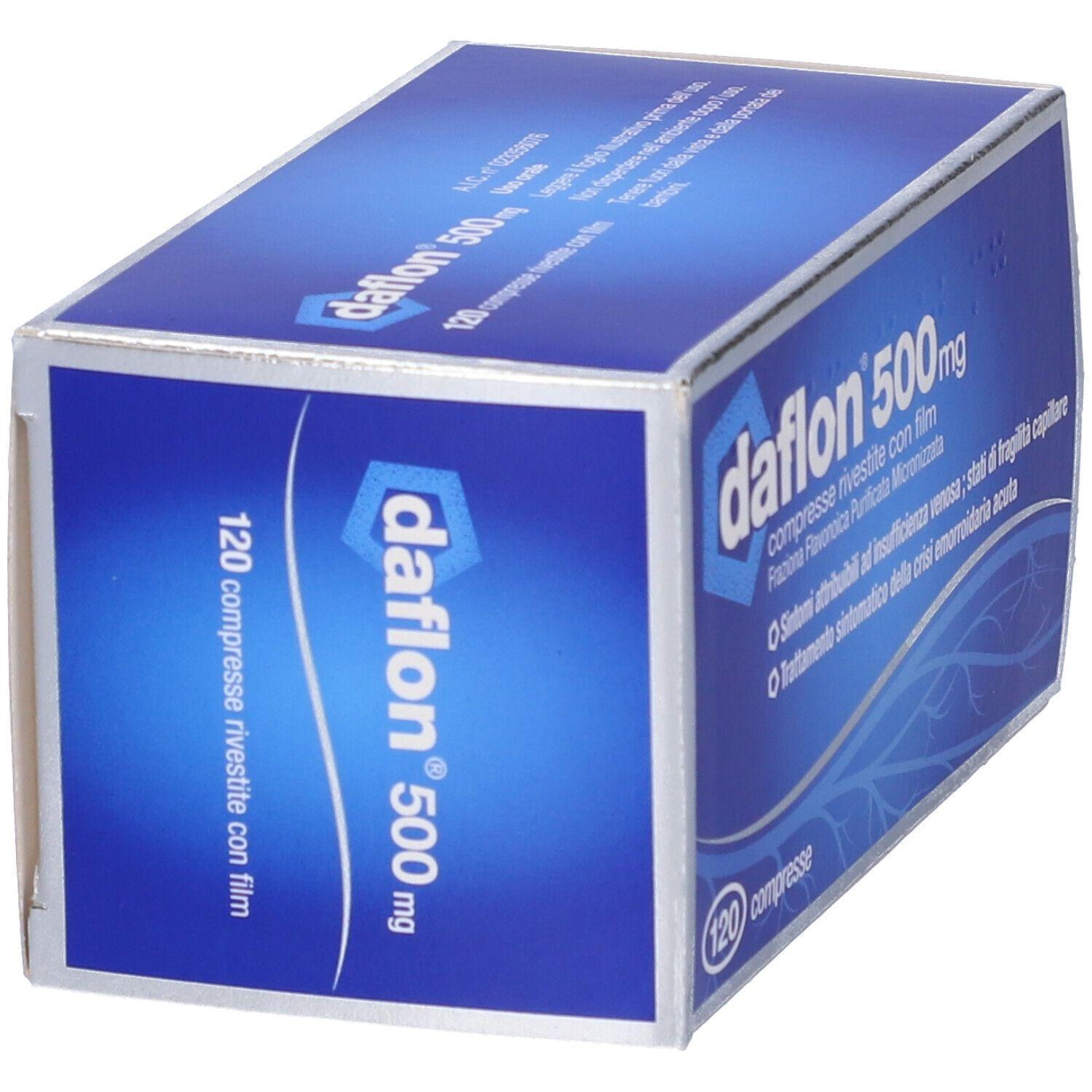 daflon daflon 500 mg 120 compresse rivestite - vasoprotettore e venotonico per il benessere delle vene e dei capillari - foto 1