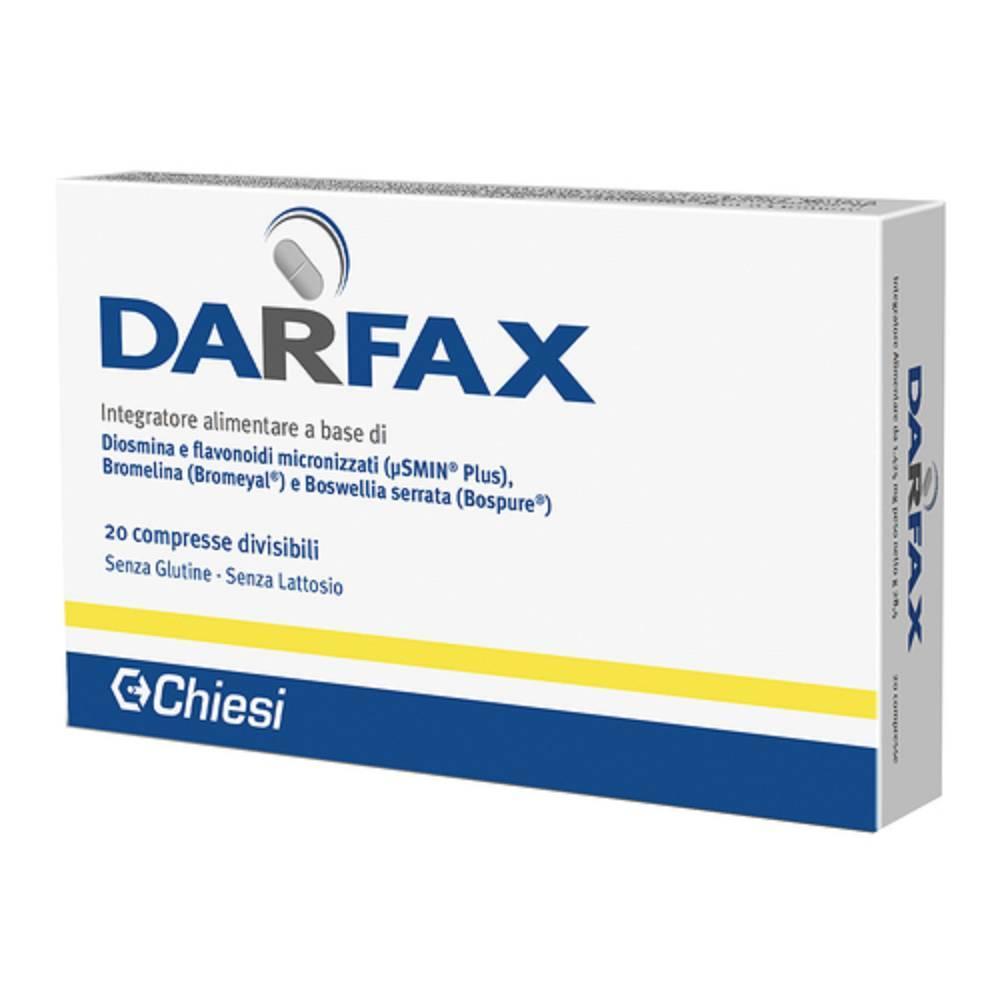 darfax integratore alimentare per la circolazione - 20 compresse divisibili con diosmina, flavonoidi e boswellia serrata - foto 1