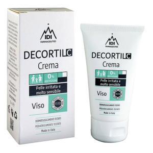 Crema idratante viso decortil c 50ml per pelle irritata e sensibile, azione emolliente e lenitiva, uso quotano