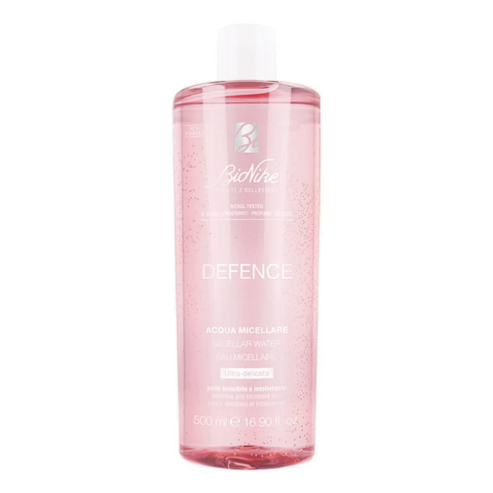 bionike acqua micellare 500ml per detergere e struccare viso, occhi e labbra - formula delicata e adatta a tutti i tipi di pelle - foto 1