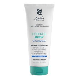 - defence body crema smagliature con vitamina e, provitamina b5 e olio di mandorle dolci, favorisce il rassodamento e migliora la naturale elasticità cutanea, adatto in gravidanza, 100 ml