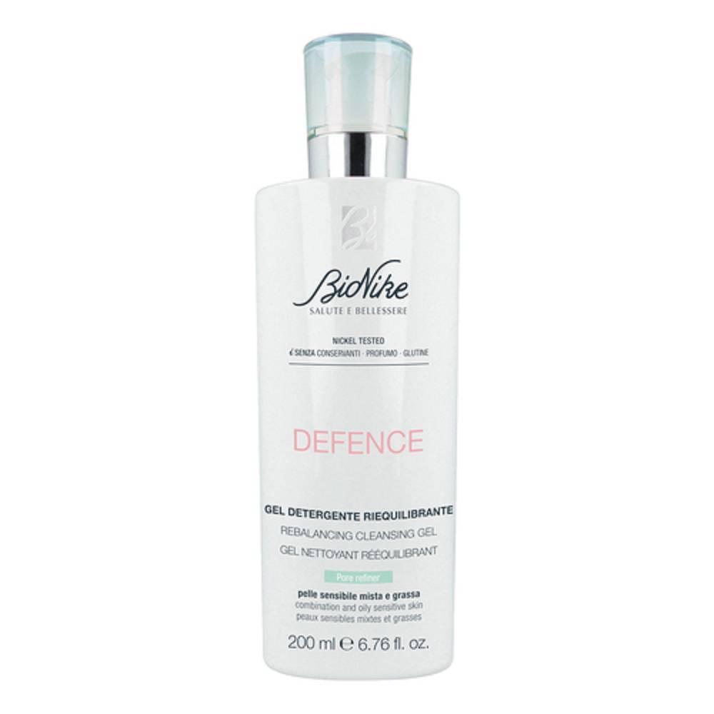 bionike gel detergente riequilibrante defence 200ml per purificare e opacizzare la pelle, senza conservanti e profumo - foto 1