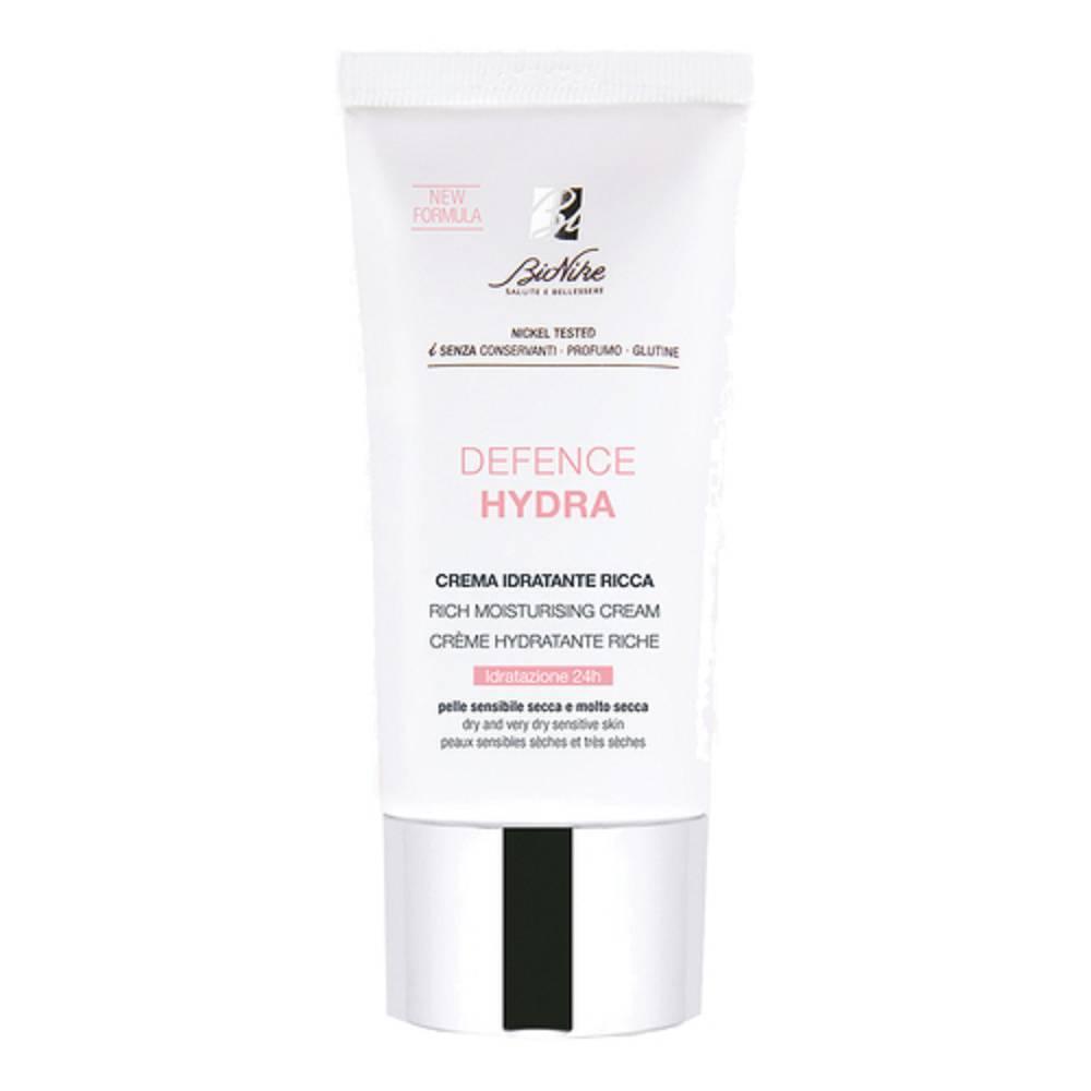 bionike crema idratante ricca defence hydra - trattamento intensivo per pelli secche e sensibili, assorbimento veloce, 50 ml - foto 1