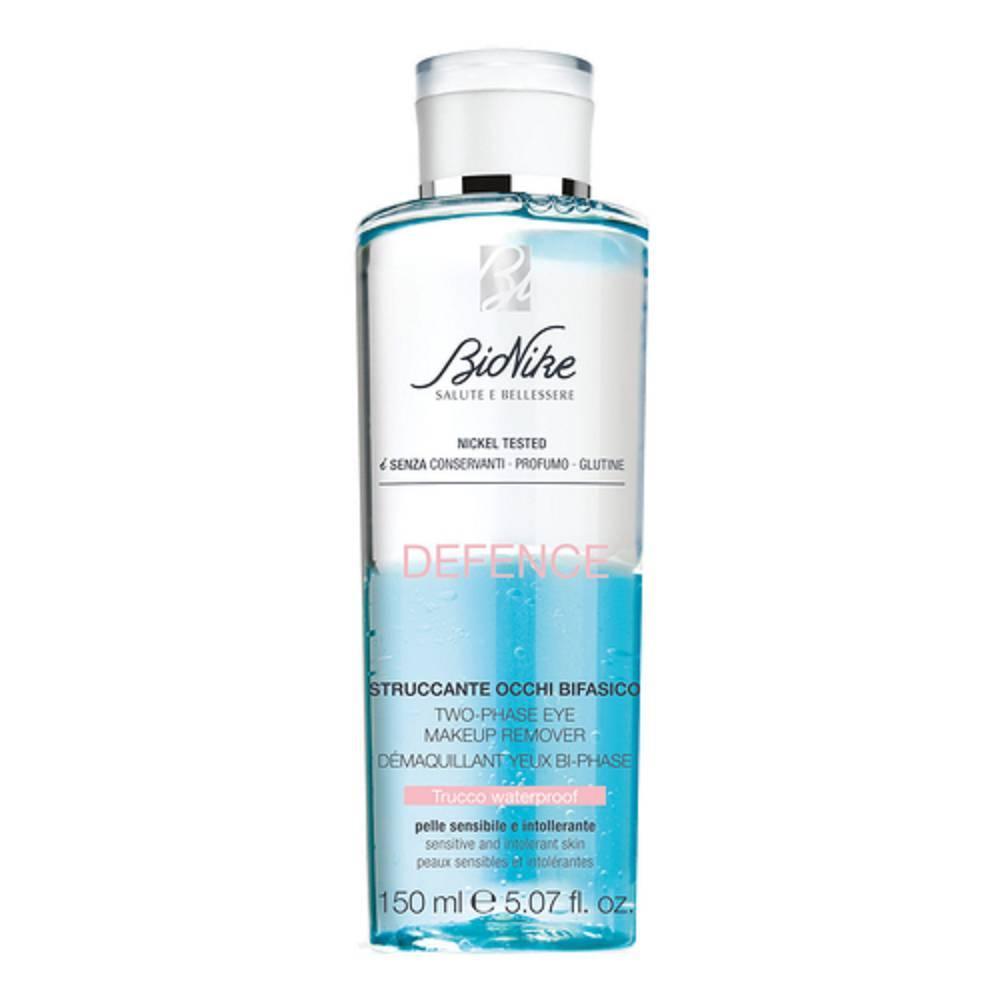 bionike lozione bifasica struccante occhi defence - rimuove trucco waterproof e delicato per zone sensibili - flacone da 150 ml - foto 1