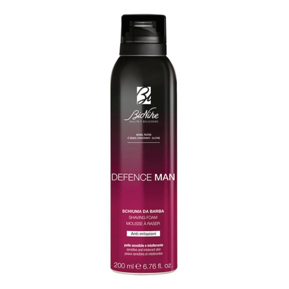 bionike schiuma da barba defence man 200ml - idratante e anti-irritazioni per una rasatura liscia e sicura, nichel tested e senza conservanti - foto 1