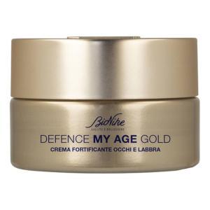Crema fortificante contorno occhi e labbra defence my age gold - trattamento antiage per pelle matura, rimpolpante e nutriente