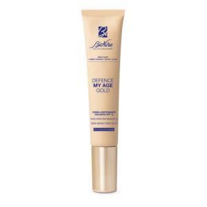 Crema uniformante colorata spf 15 defence my age gold - perfetta per uniformare, illumina e leviga la pelle matura con comfort e protezione uva/uvb
