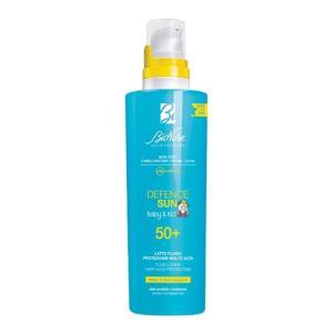 Latte solare fluido per bambini defence sun 50+ 200ml - alta protezione uva uvb eco-compatibile e resistente all'acqua