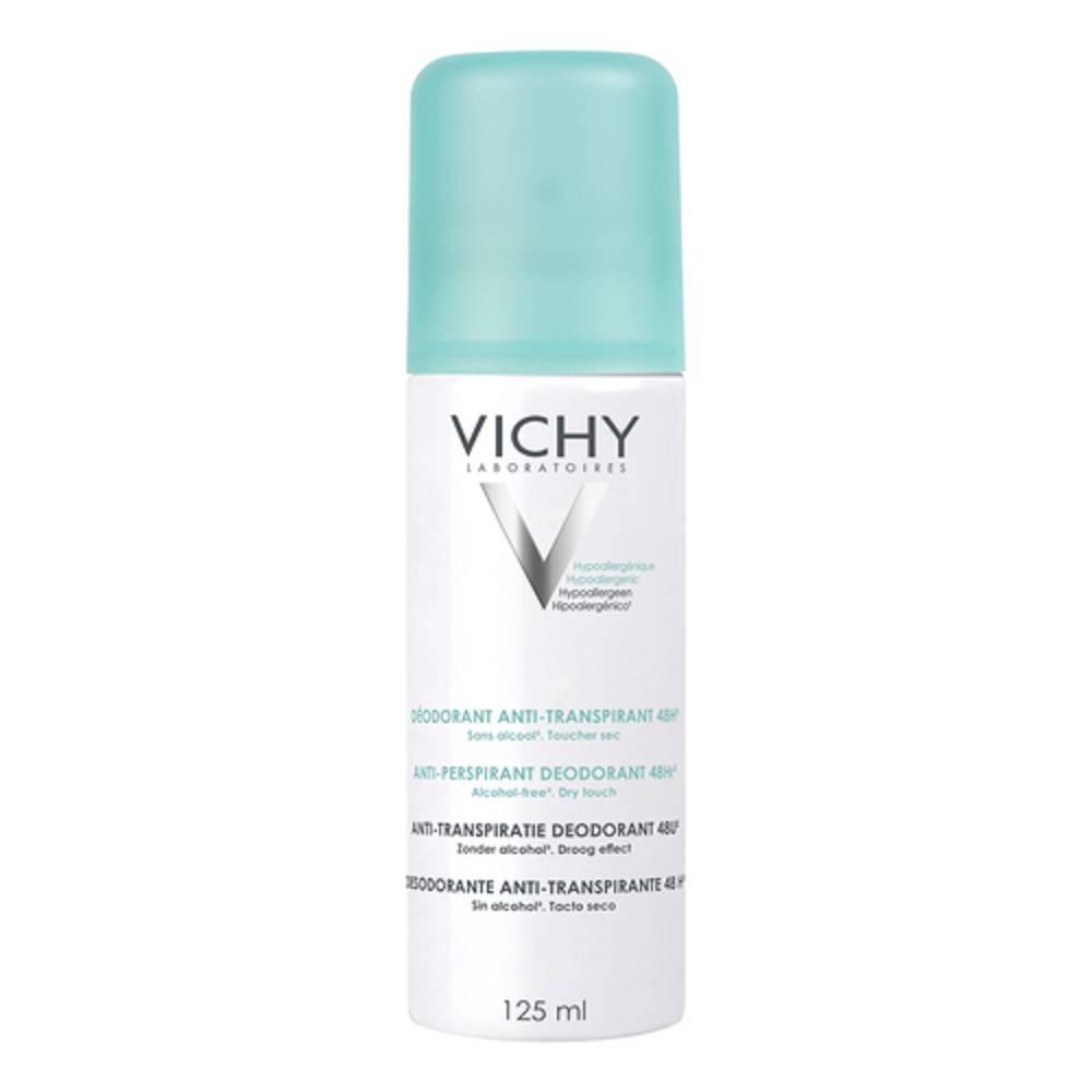 vichy deodorante antitraspirante aerosol 125ml - efficace 24h, ipoallergenico, senza alcool, adatto a tutti i tipi di pelle - foto 1