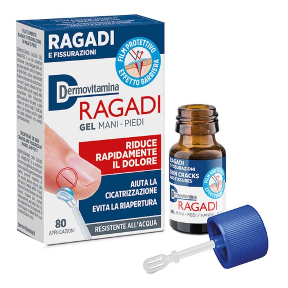 dermovitamina gel per il trattamento di ragadi e fissurazioni su mani e piedi - dermovitamina ragadi gel mani-piedi, 7 ml con spatola per applicazione facile - foto 1