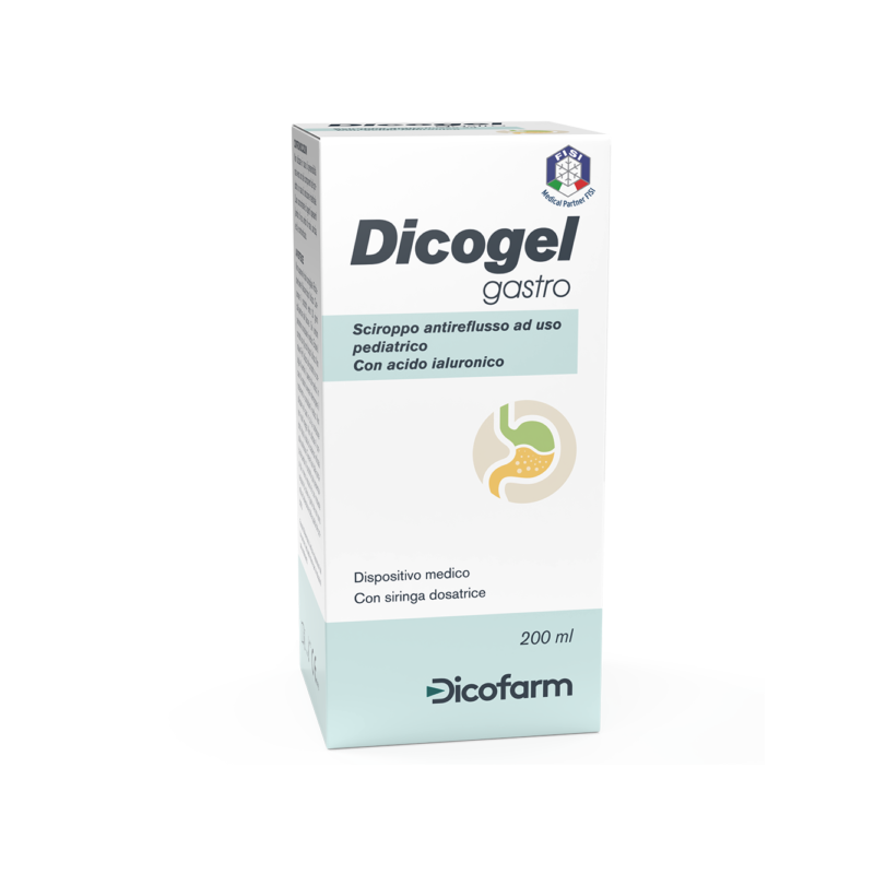 dicogel sciroppo dicogel gastro 200ml per neonati e bambini - trattamento del reflusso gastroesofageo e protezione della mucosa esofagea - foto 1