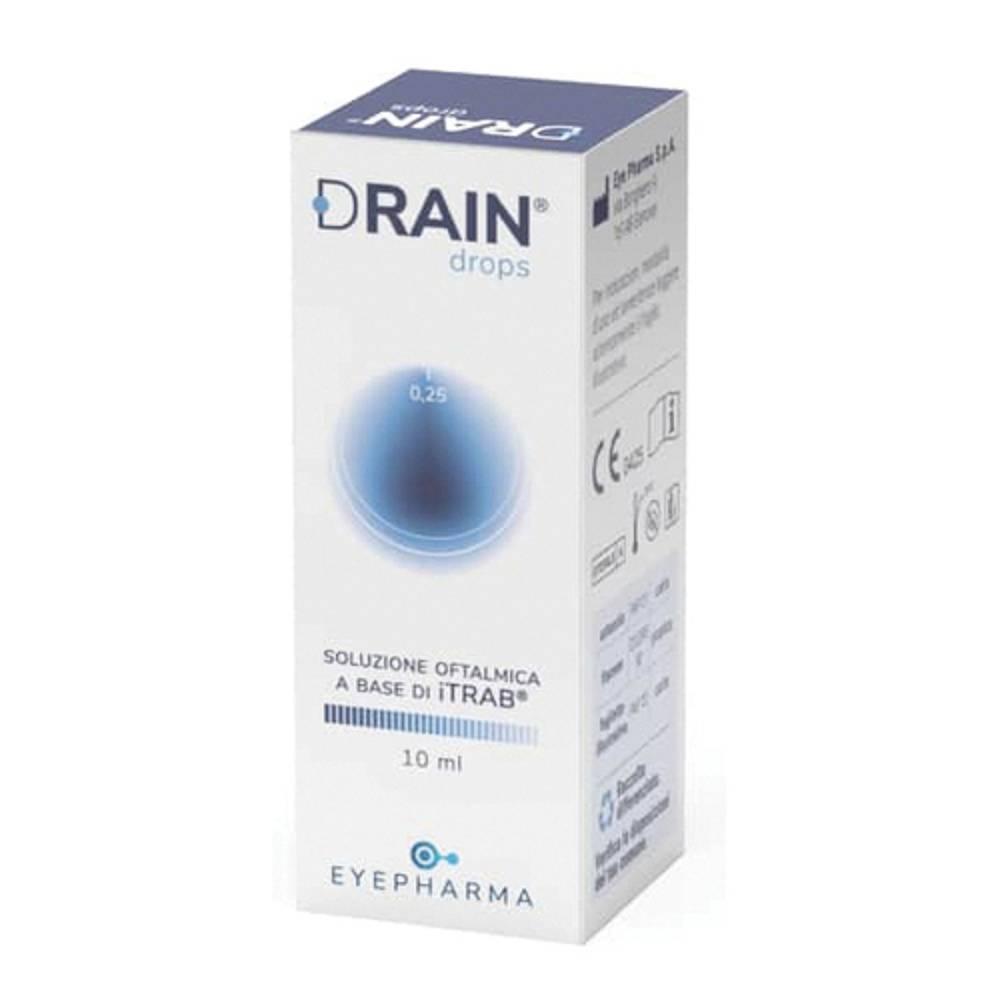 drain drops gocce oculari drain drops 10ml - soluzione oftalmica per glaucoma, arrossamenti e secchezza oculare - foto 1