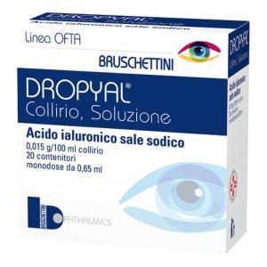 Collirio  0,015% in 20 monodosi da 0,65 ml - idratante per occhi secchi e lenti a contatto